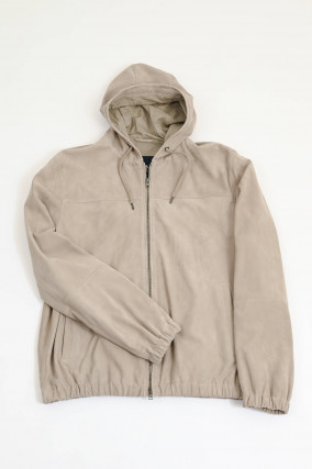 Jacke aus Ziegenleder in Tortora