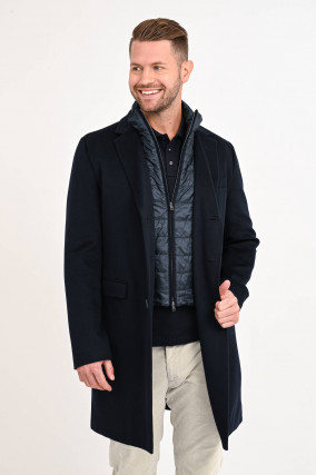 Mantel aus Cashmere in Navy