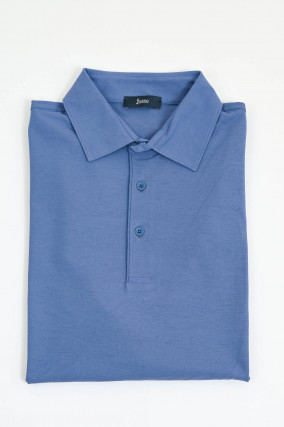 Poloshirt in Graublau