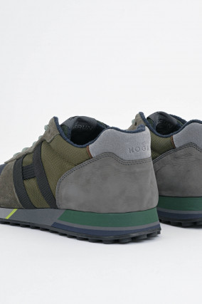 Sneaker H383 in Grau/Oliv