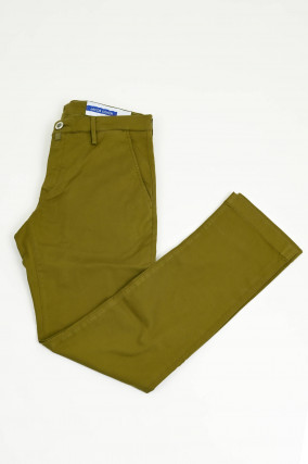  Slim Fit Chino BOBBY in Olive Green