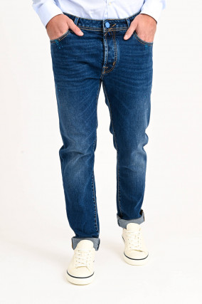 Jeans BARD mit Farbdetails in Mittelblau