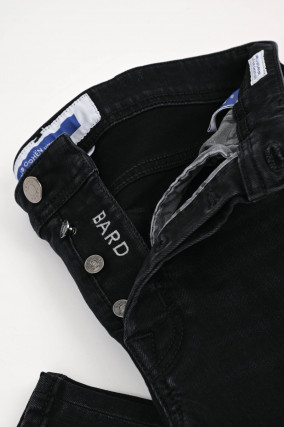 Slim Fit Jeans BARD mit Powerstretch in Schwarz