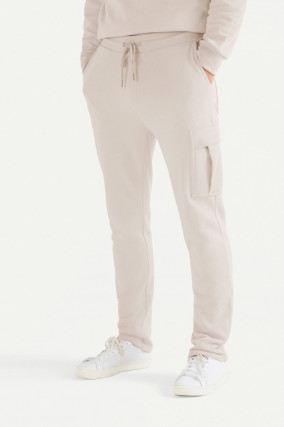 Cargo Sweatpants in Beige