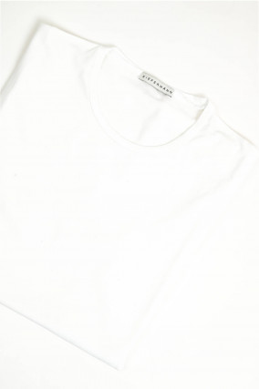 Kurzarm-Shirt HERO aus Baumwoll-Modal-Mix in Weiß