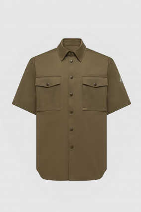 Hemd/Overshirt aus Baumwolle in Oliv