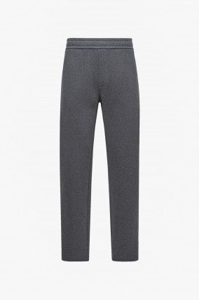 Joggers mit Logo-Patch in Anthrazit