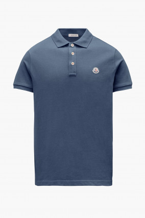 Klassiches Poloshirt in Azurblau
