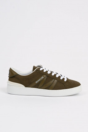 Veloursleder Sneaker MONACO in Oliv