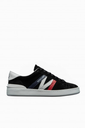 Veloursleder Sneaker MONACO M in Schwarz