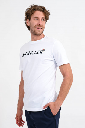 T-Shirt mit Logo-Print in Weiß