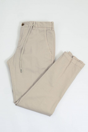 Hose aus Leinen-Mix in Beige