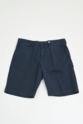 Baumwoll-Bermuda in Navy