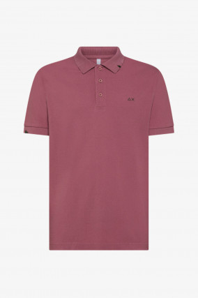 Vintage Polo aus Baumwolle in Rosa Scuro