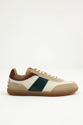 Sneaker ALLACCIATA T in Weiß/Taupe/Grün