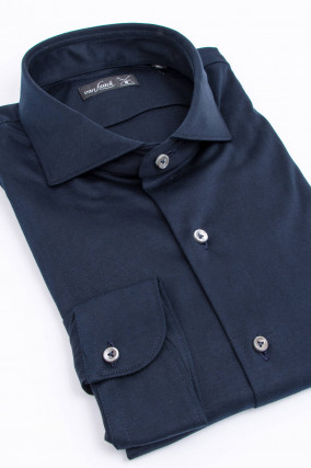 Jerseyhemd in Navy