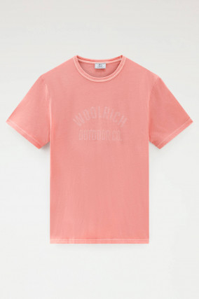Shirt aus Baumwolle in Pastell Koralle